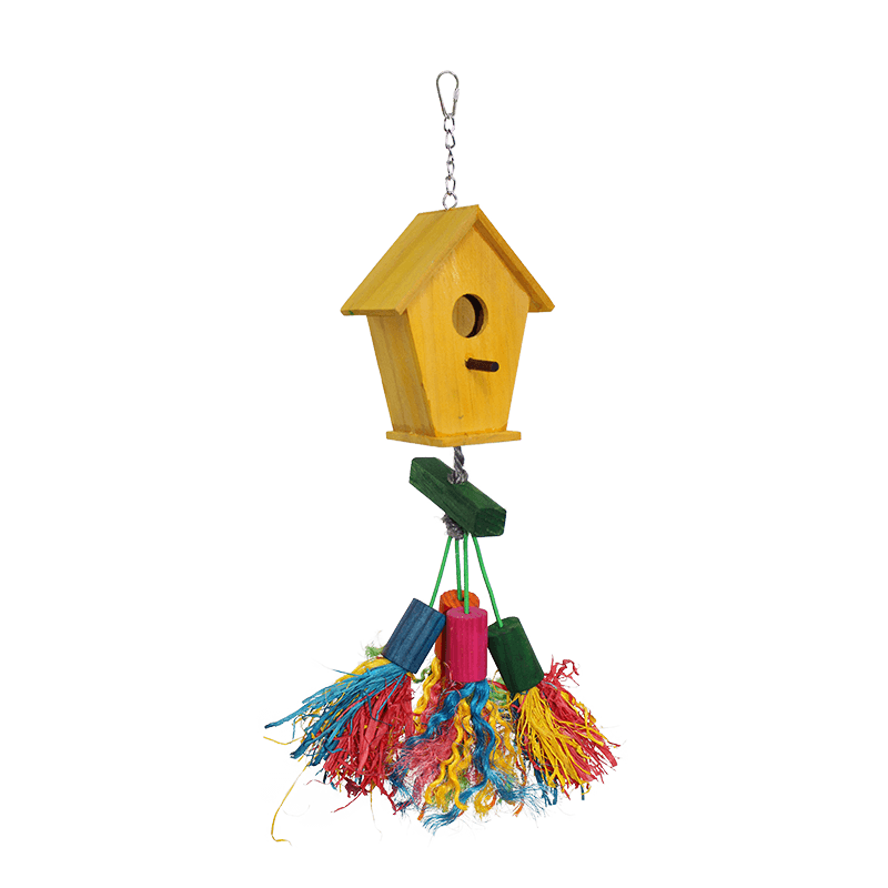 Đồ chơi mặt dây chuyền Bird House với Fringe